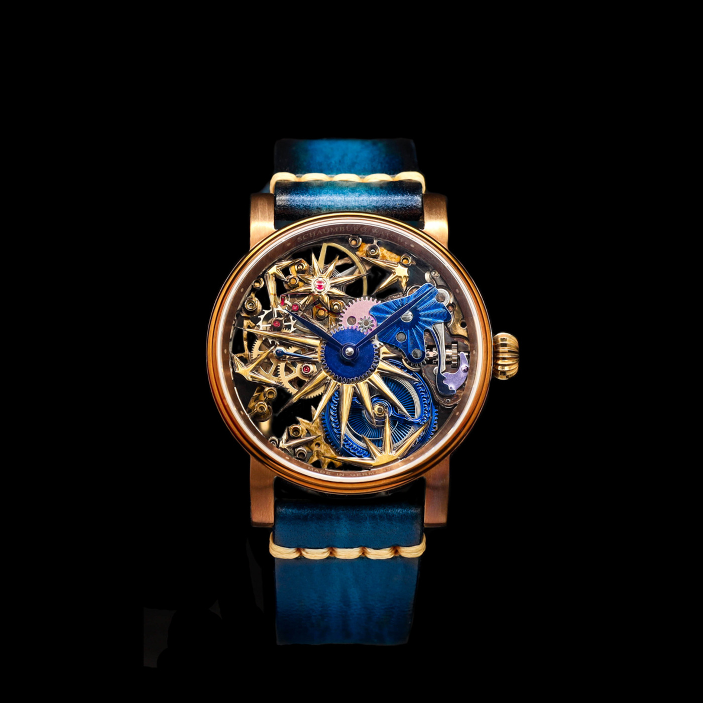 Schaumburg Watch Vintage handmade in Frontansicht