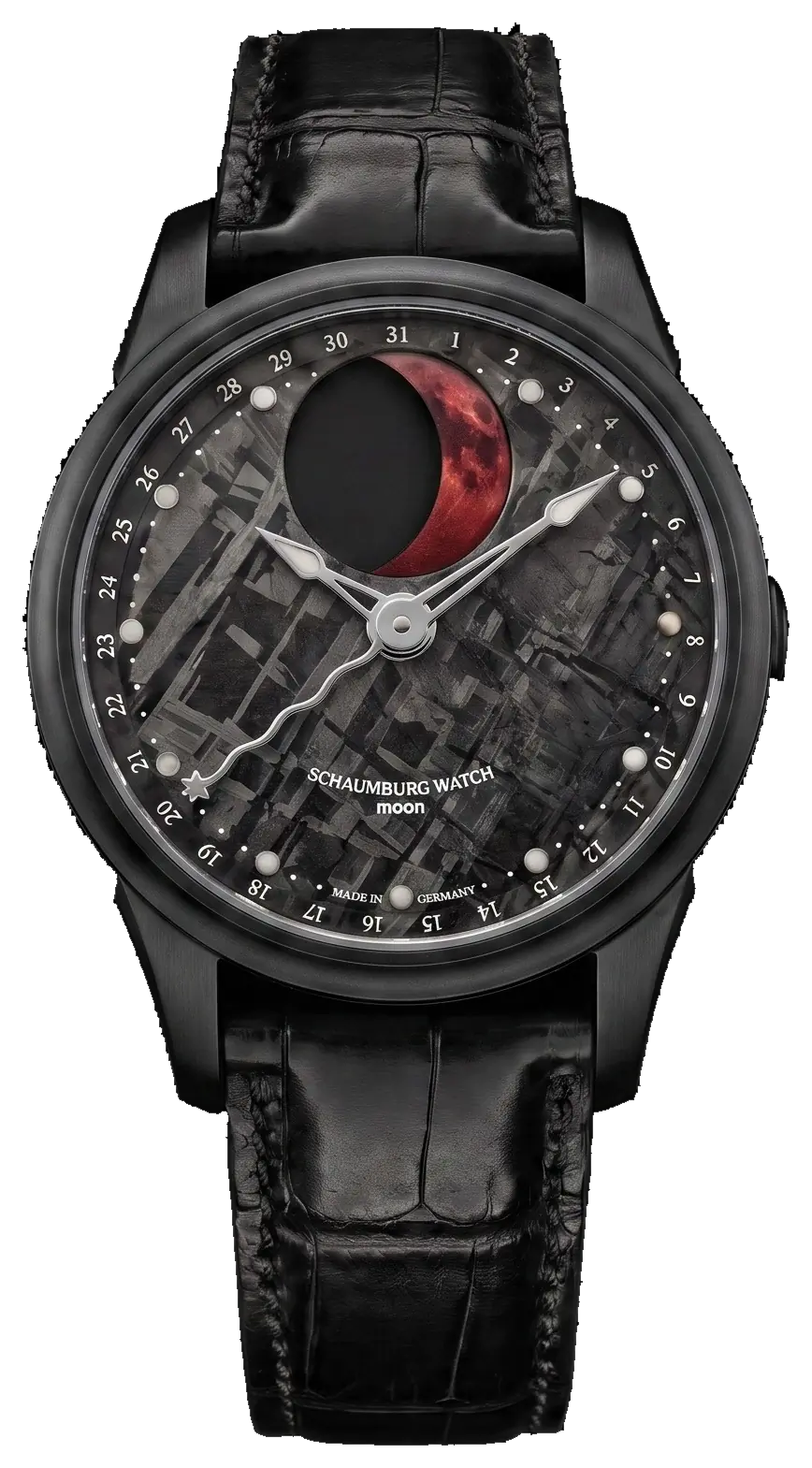 Schaumburg Watch Blood MooN Meteorite PVD mit roter Mondphase