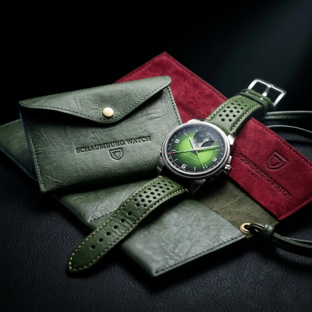 Schaumburg Watch Reise-Rolletui und Dokumentenmappe im Vintage-Stil