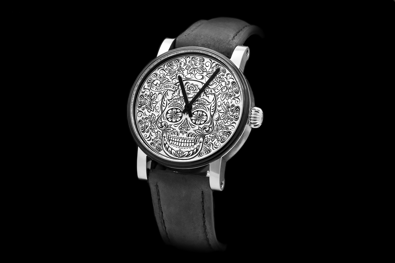 Detailansicht des Totenkopfmotivs der Limited Edition 28